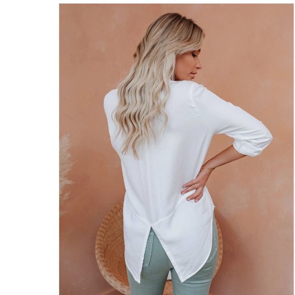 DOROTA White Button Down Top - Picture 2 of 8